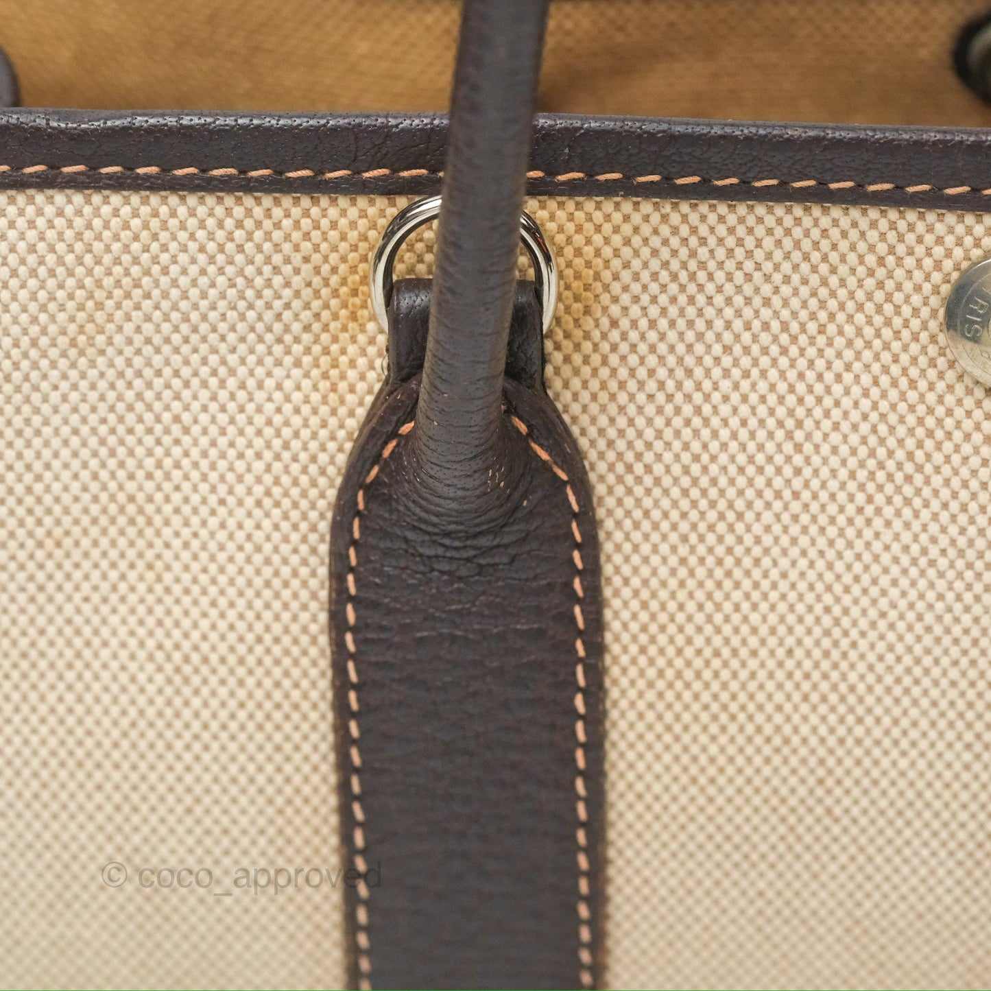 Hermès Garden Party 30 Canvas Brown/ Natural