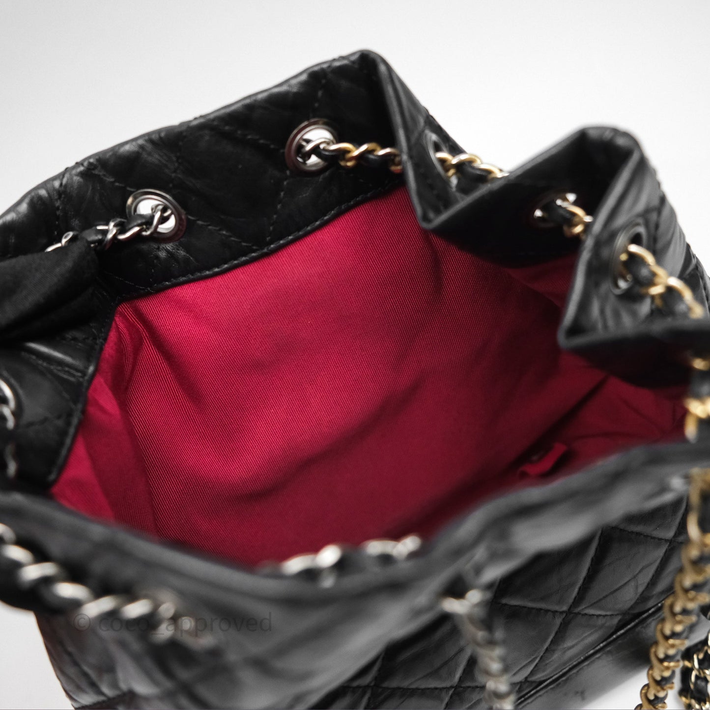 Chanel Small Gabrielle Backpack Black Aged Calfskin