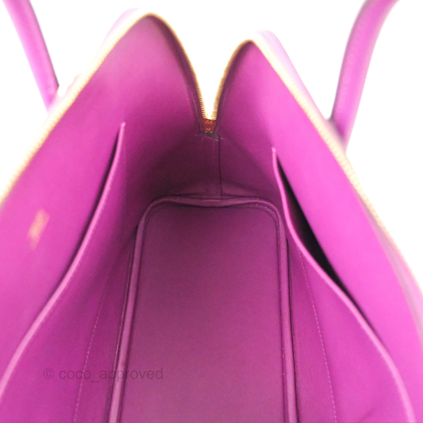 Hermès Bolide 1923 31 Purple Epsom Palladium Hardware