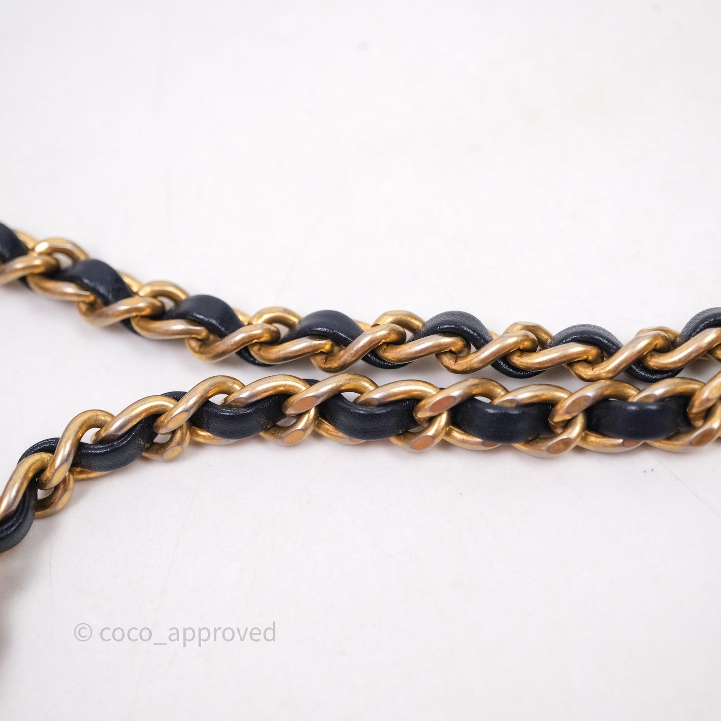 Chanel Mini Rectangular Pearl Crush Navy Lambskin Aged Gold Hardware