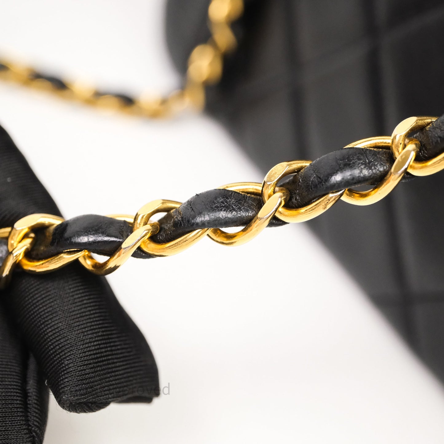 Chanel Vintage Small Classic Diana Flap Bag Black Lambskin 24K Gold Hardware
