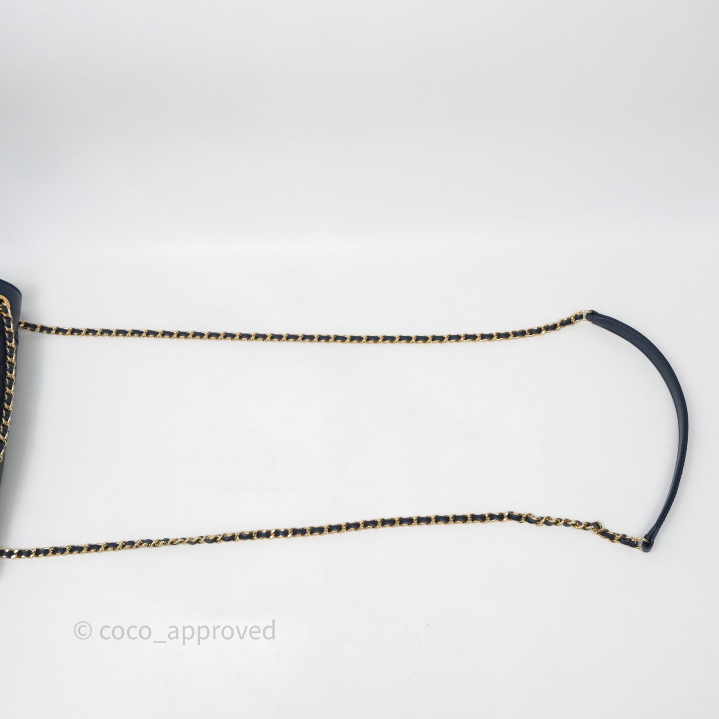 Chanel Mademoiselle Vintage Flap Bag Navy Sheepskin Gold Hardware
