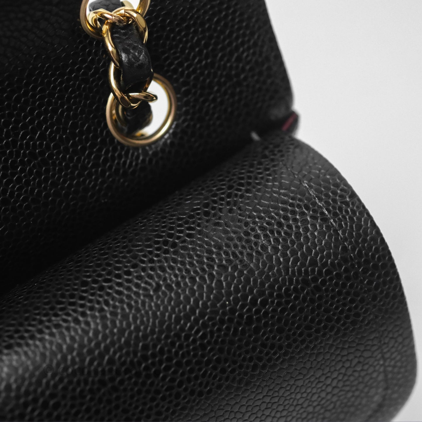 Chanel Classic M/L Medium Flap Quilted Black Caviar Gold Hardware