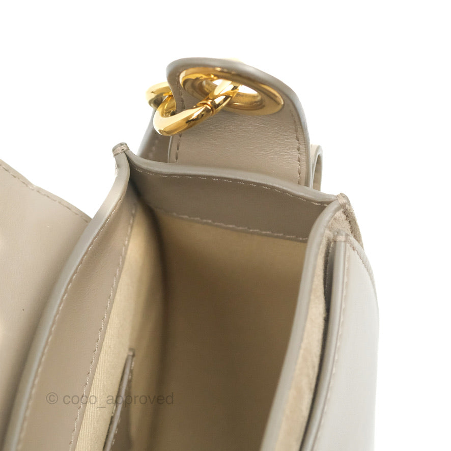 Chloé Small Tess Bag Motty Grey Grained Calfskin