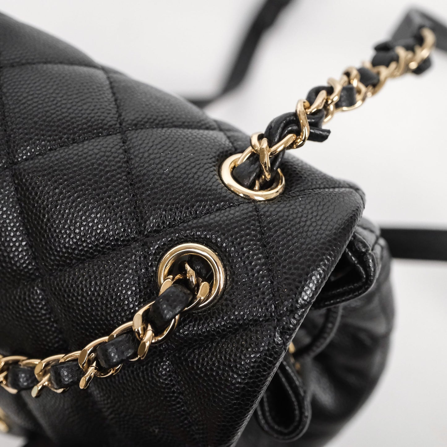 Chanel Urban Spirit Mini Black Caviar Backpack Gold Hardware