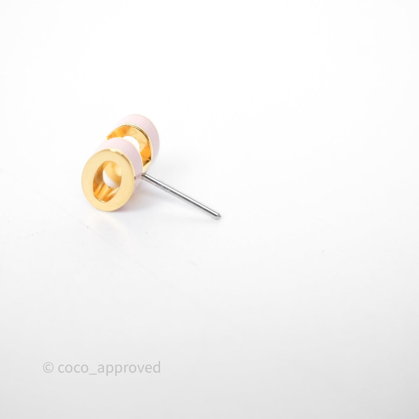 Hermès Mini Pop H Earrings Rose Dragee 5U Gold Hardware