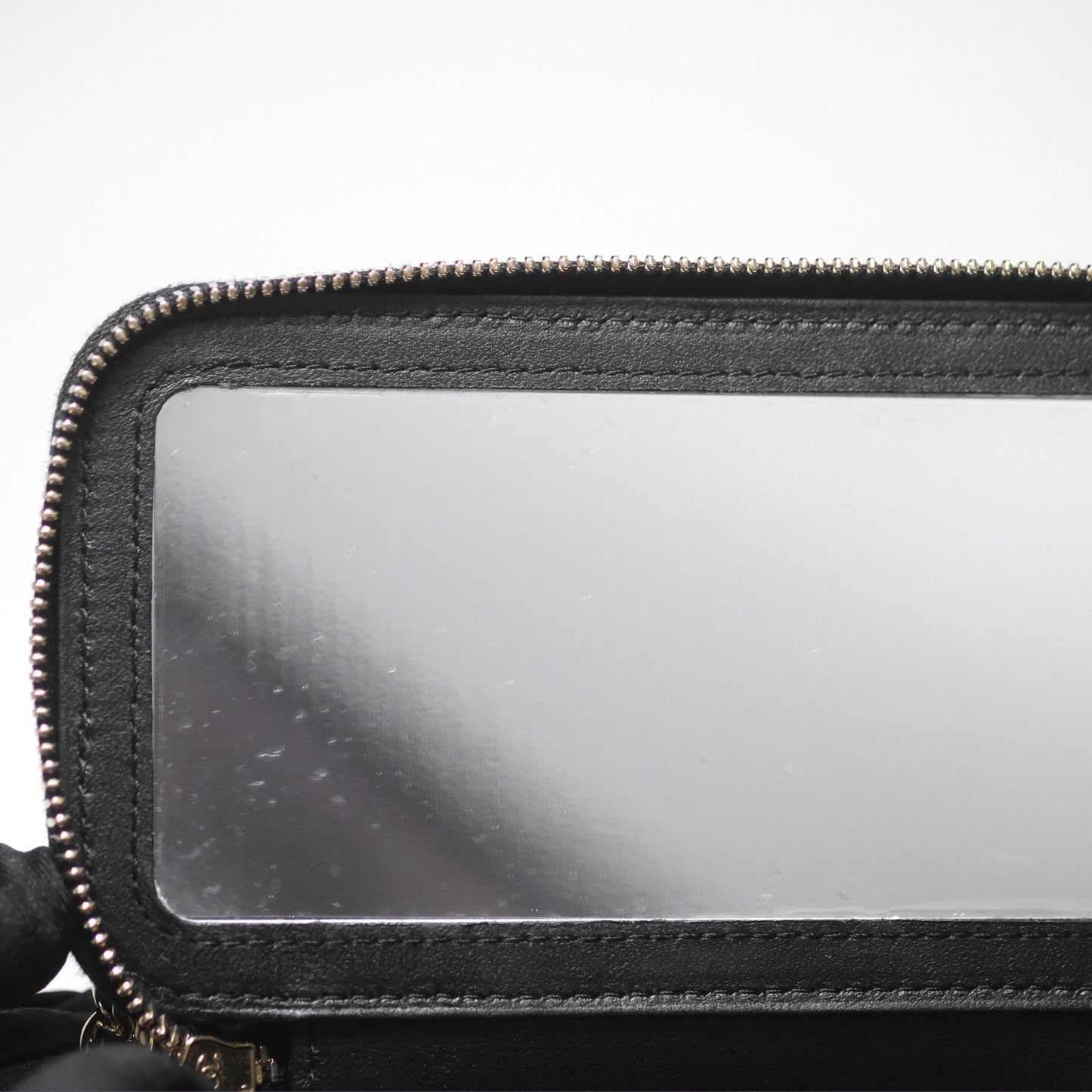 Chanel Vanity Rectangular Top Handle Black Shiny Lambskin Gold Hardware 24P