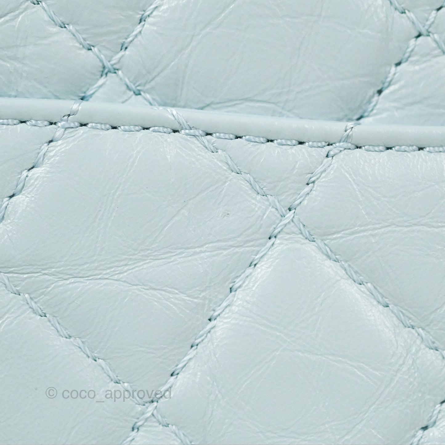 Chanel Reissue 226 Quilted Light Blue Aged Calfskin Gold Hardware
