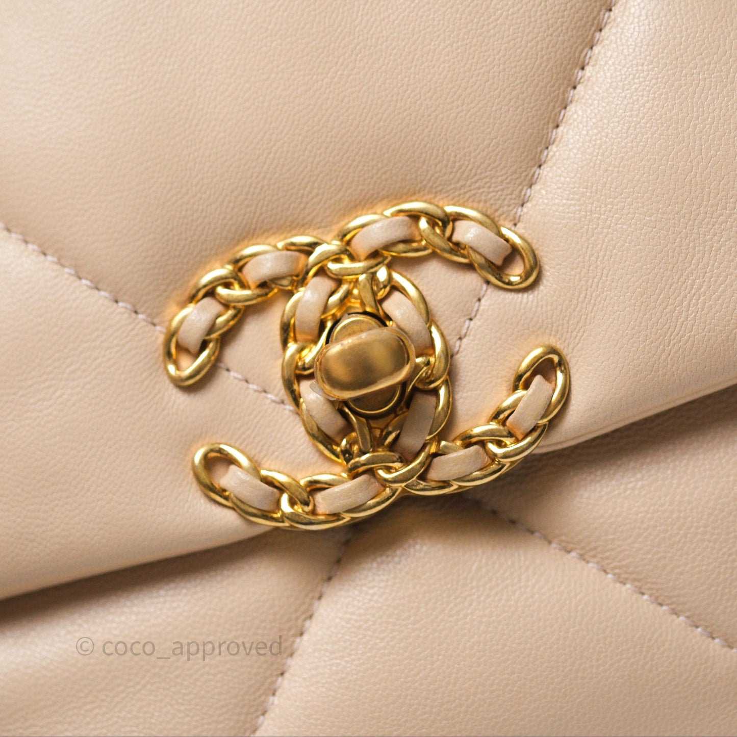 Chanel 19 Small Beige Mixed Hardware