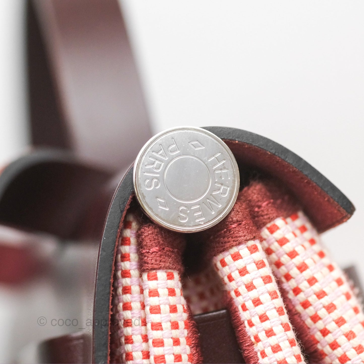 Hermès Herbag Retourne Zip 31 Ecru/Brique/Mauve Pale/Rouge Sellier Canvas Palladium Hardware