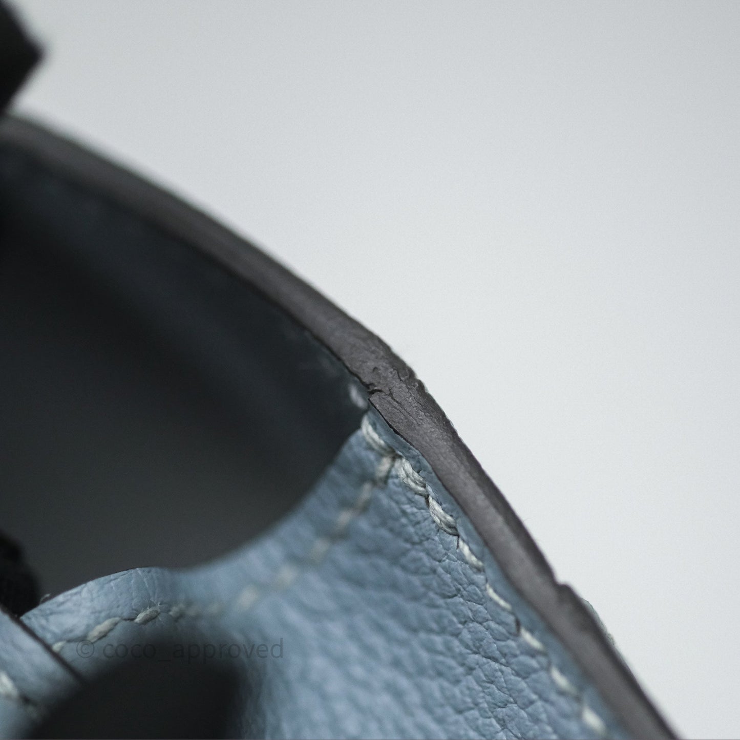 Hermès Roulis Mini 18 Bleu Lin J7 Evercolour Gold Hardware