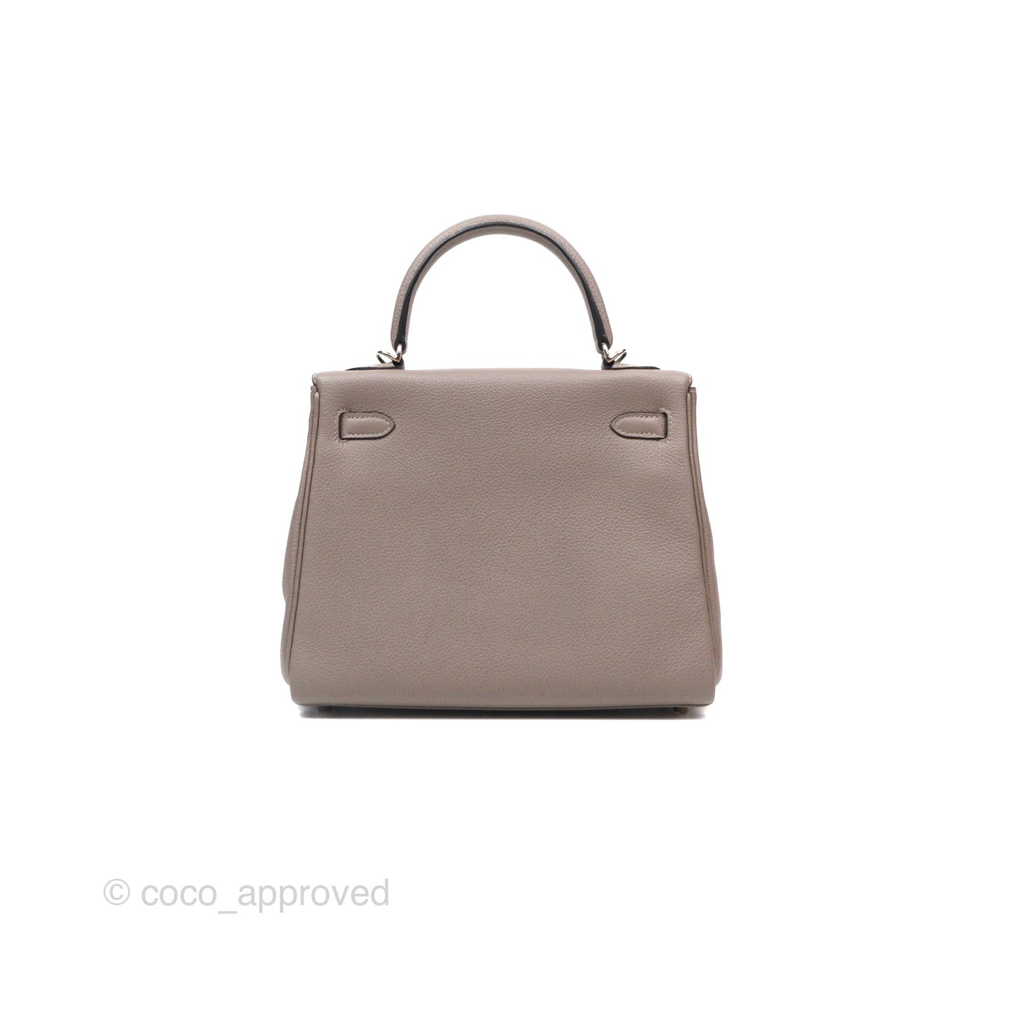 Hermès Retourne Kelly 25 Gris Asphalte M8 Togo Palladium Hardware