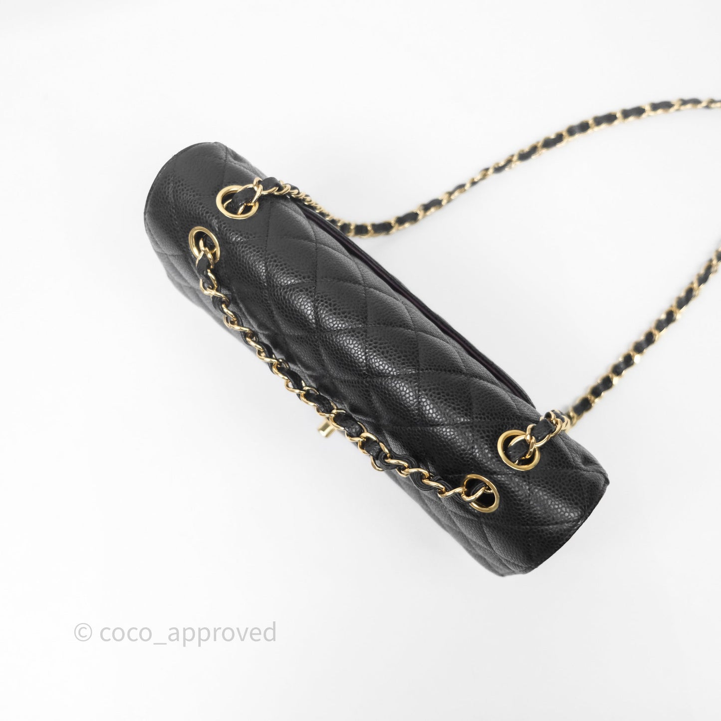 Chanel Classic Medium Flap Quilted Black Caviar Gold Hardware