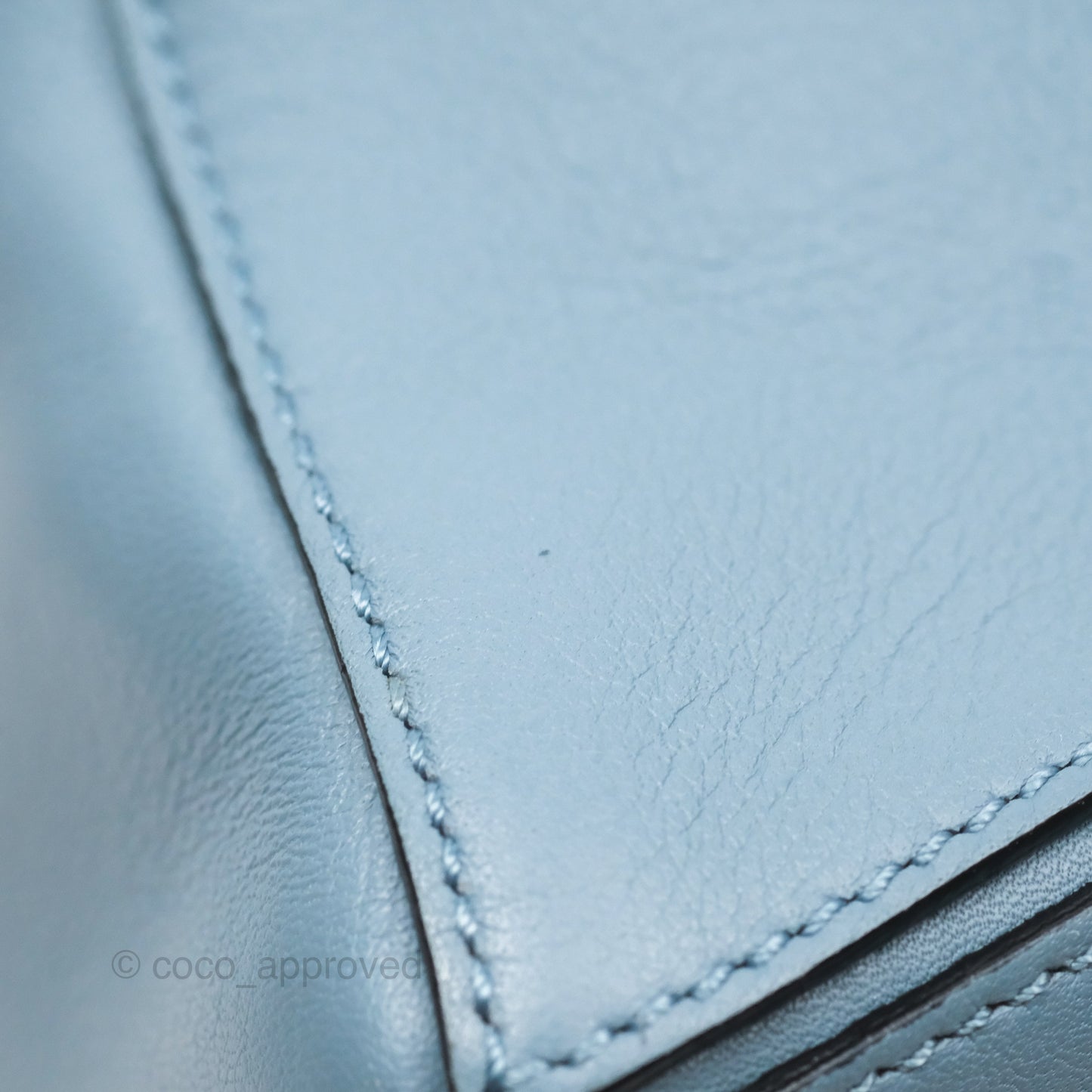 Loewe Small Puzzle Bag Blue Calfskin Silver Hardware