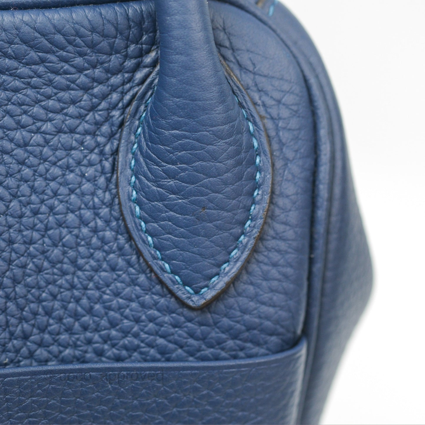 Hermès Lindy 30 Blue Saphir/ Blue Izmir Clemence Palladium Hardware
