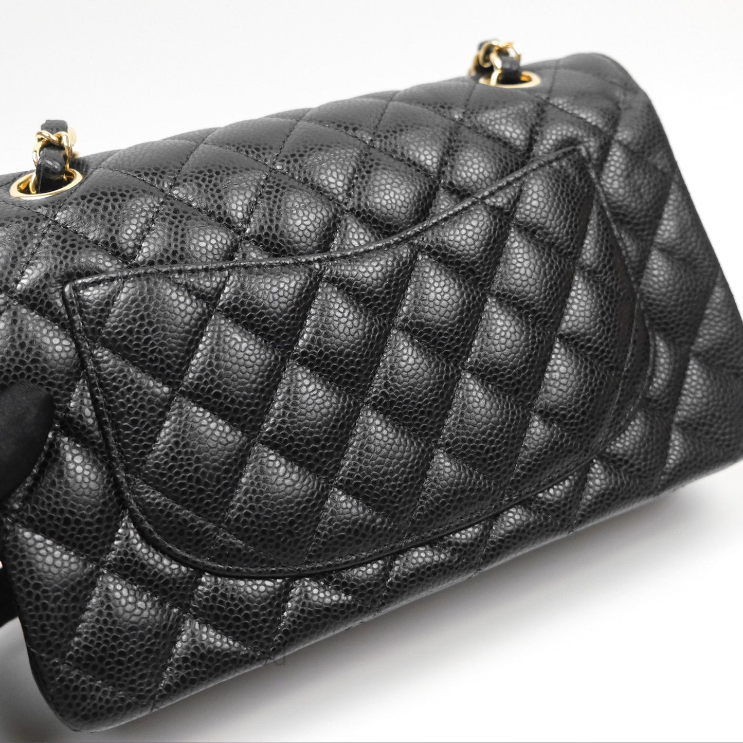 Chanel Small Classic Quilted Flap Black Caviar Gold Hardware