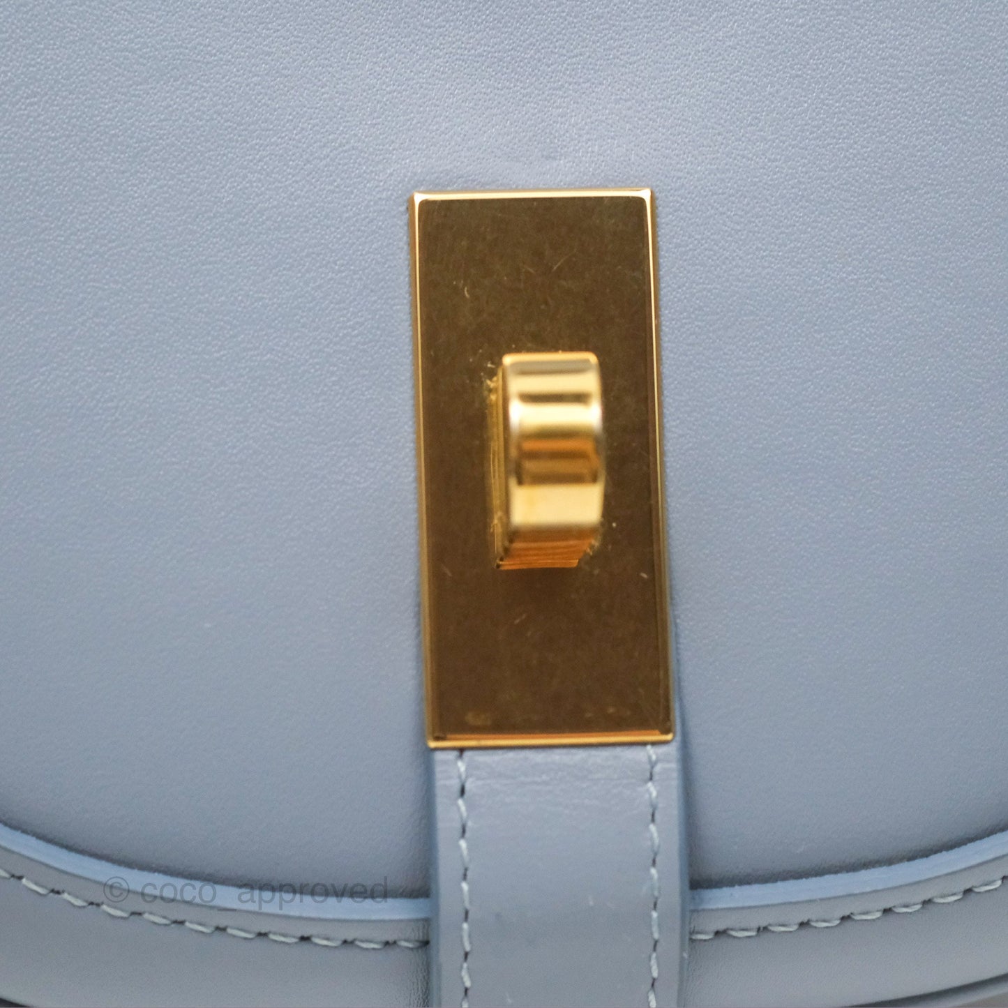 Celine Small Besace 16 Arctic Blue Natural Calfskin