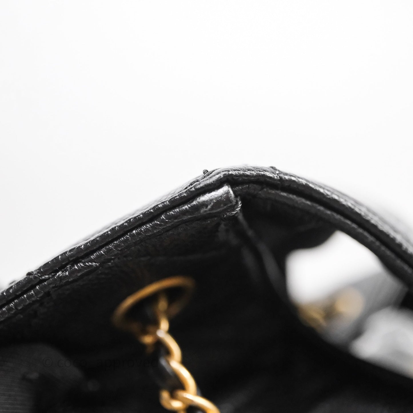 Chanel 25 Medium Black Caviar Aged Gold Hardware