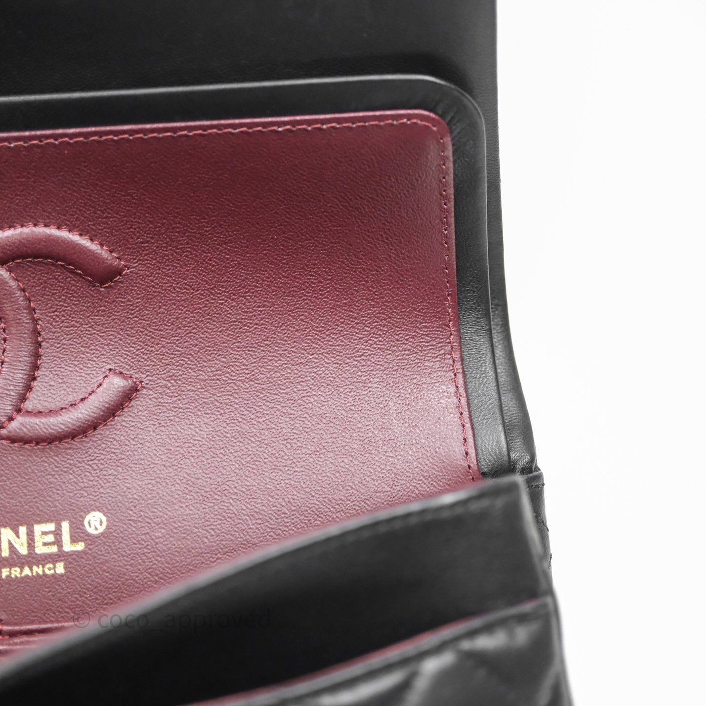 Chanel Small Classic Flap Quilted Black Lambskin Gold Hardware