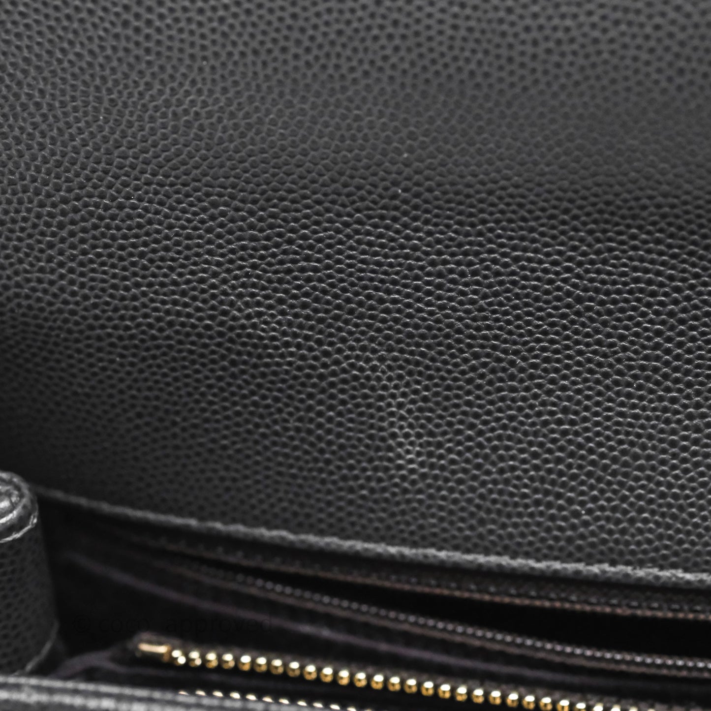 Chanel Medium Coco Handle Chevron Dark Grey Caviar Aged Gold Hardware
