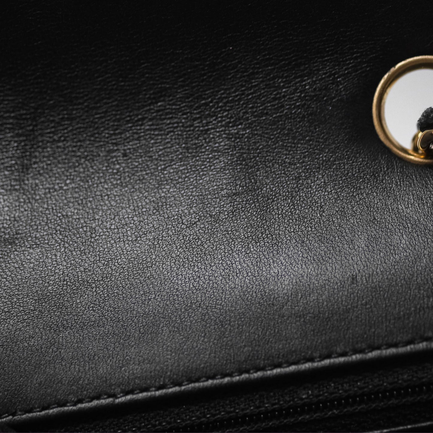 Chanel Mini Rectangular Chevron Black Lambskin Gold Hardware