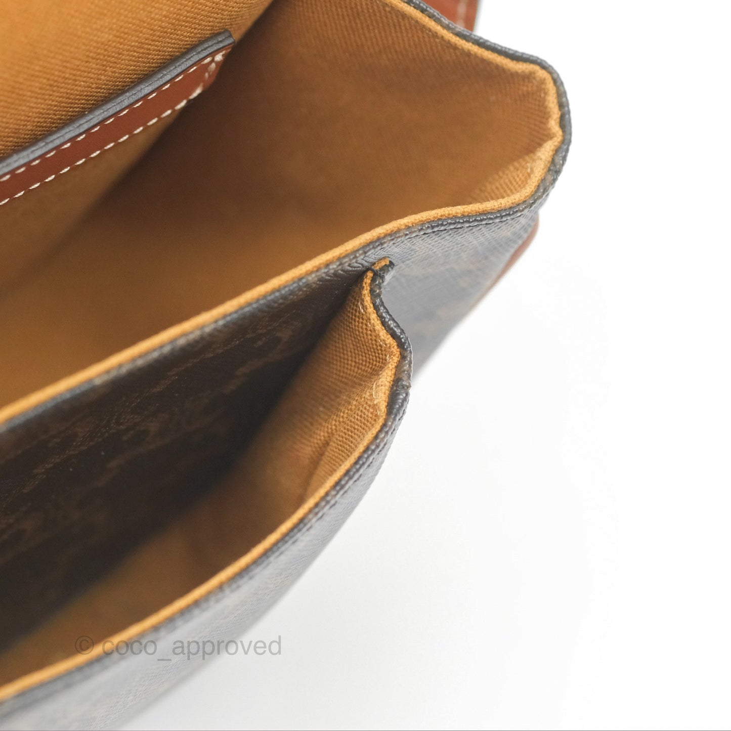Celine Medium Folco Bag Triomphe Canvas Tan