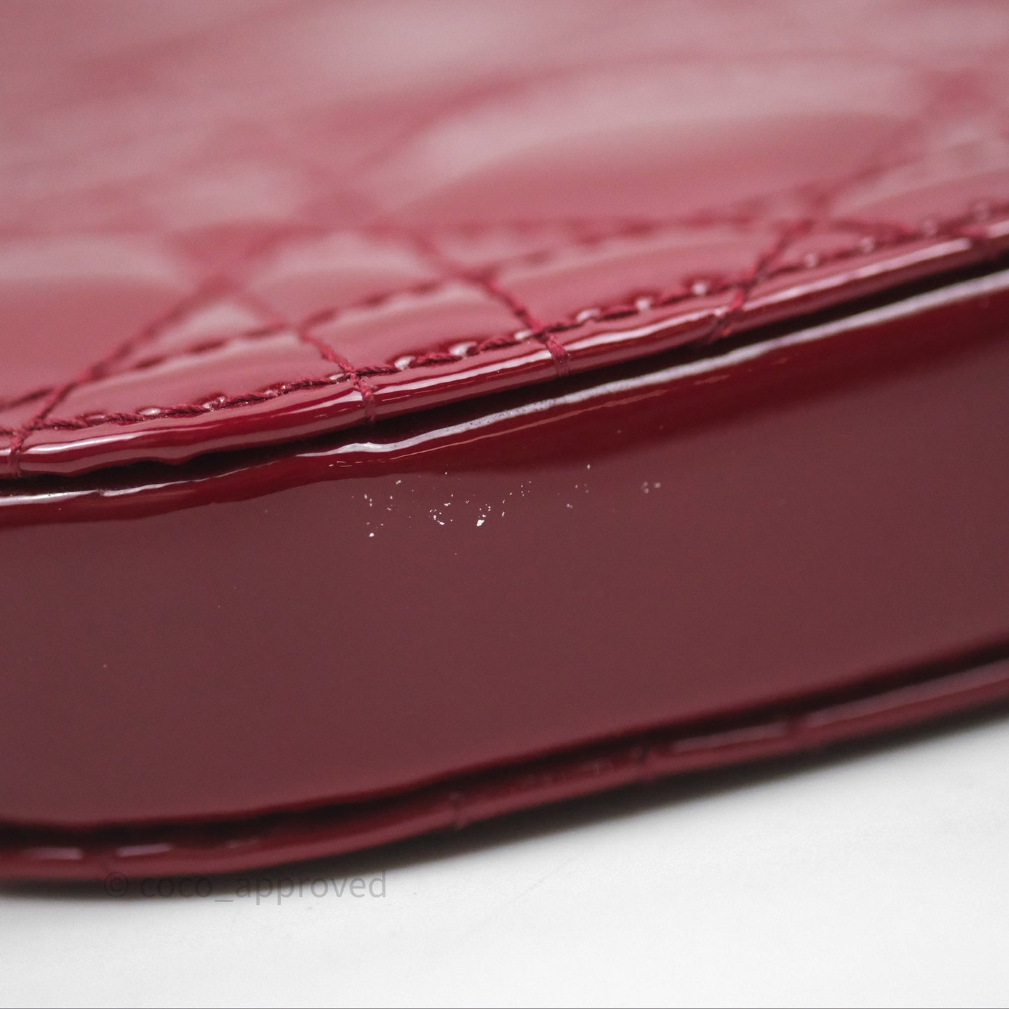 Christian Dior Lady Dior Call'in Dior Phone Holder Red Patent Cannage Calfskin