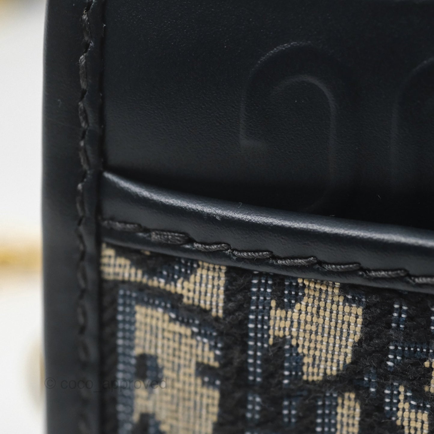 Dior 30 Montaigne East-West Bag With Chain Blue Dior Oblique Jacquard