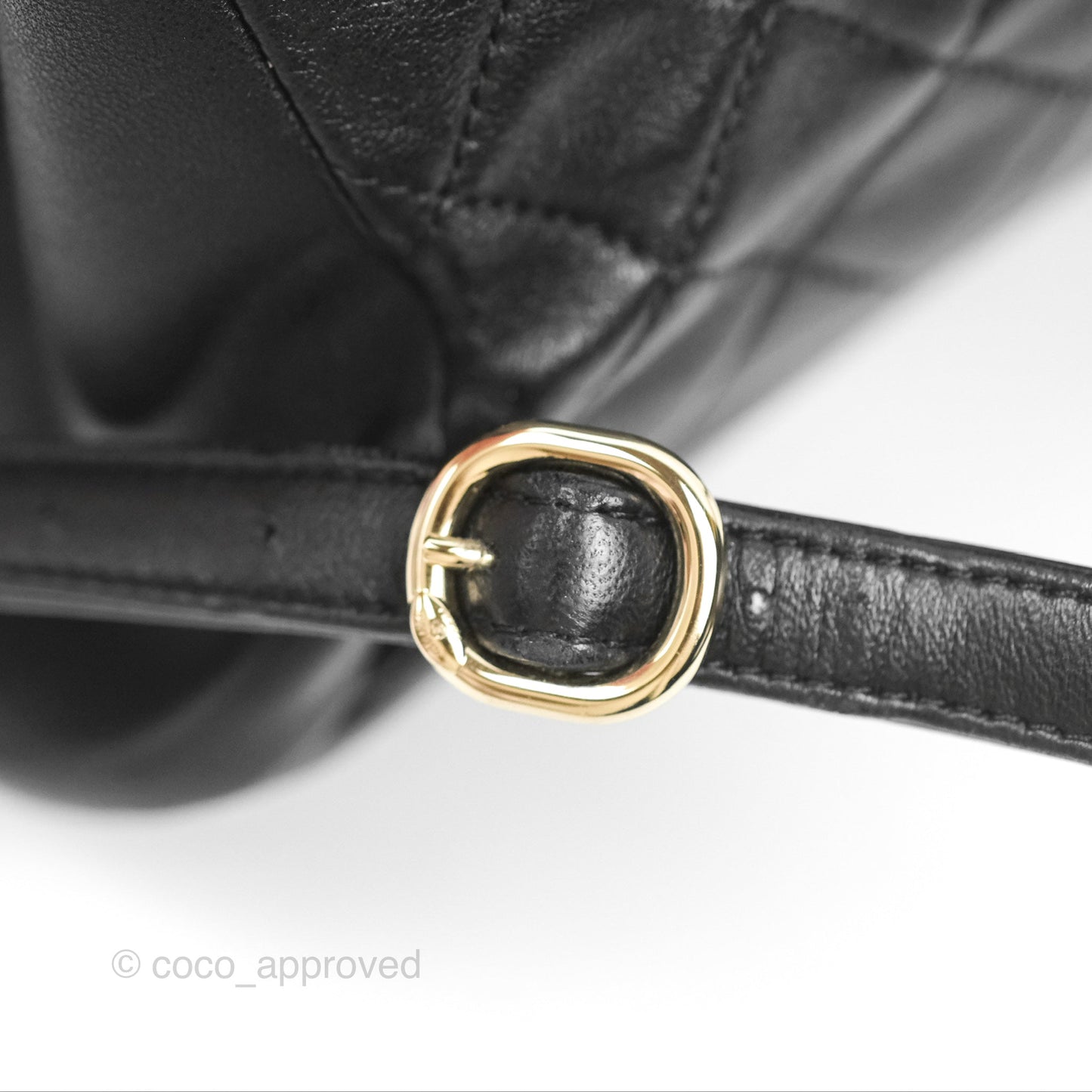 Chanel Quilted Small Duma Drawstring Backpack Black Calfskin Gold Hardware
