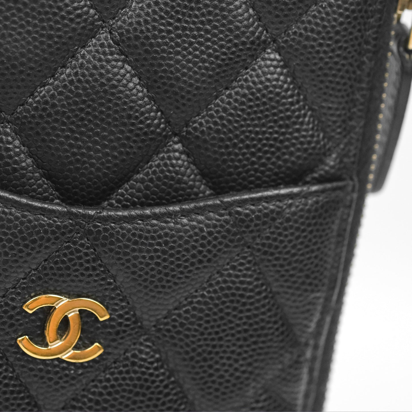 Chanel Classic Long Wallet Pouch Black Caviar