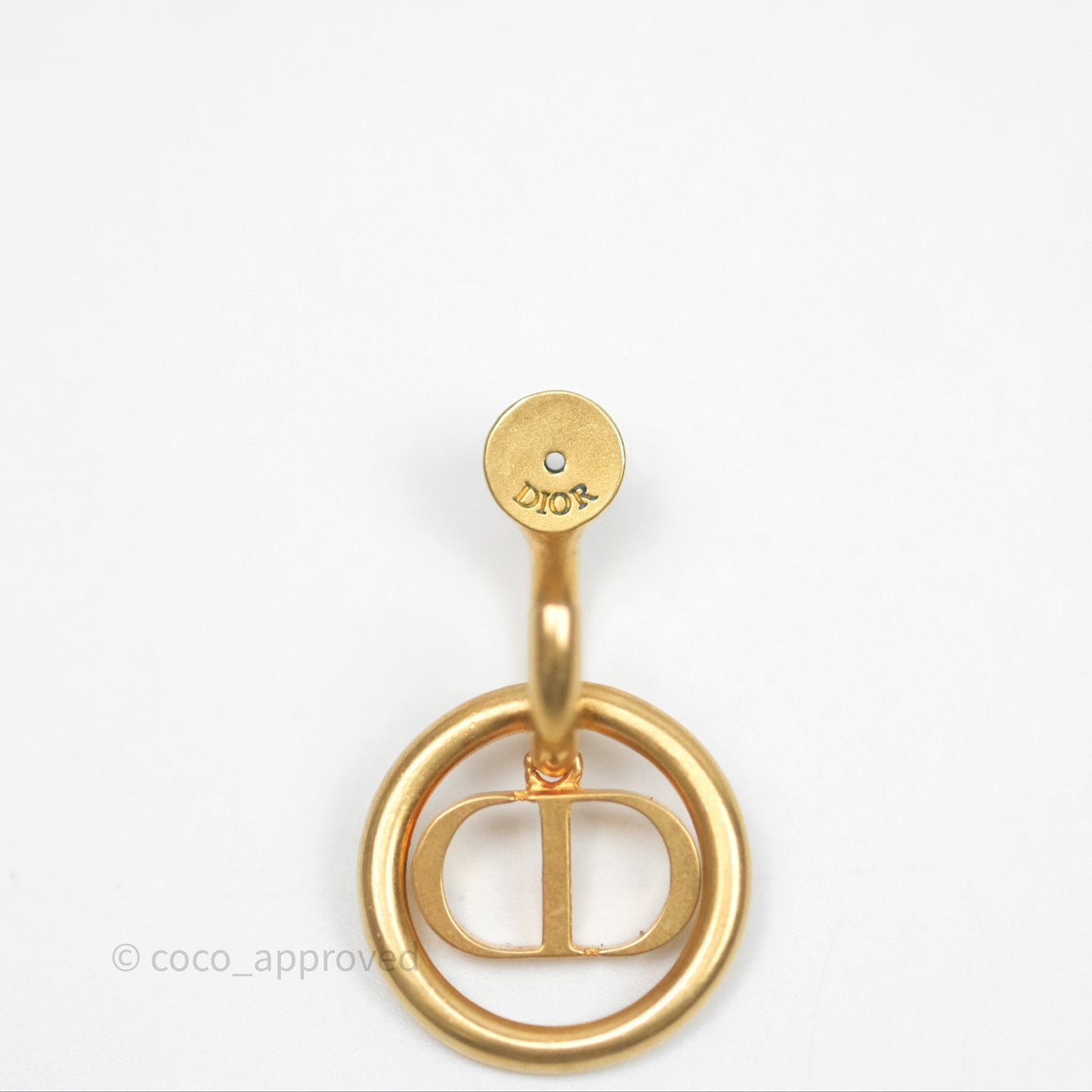 Christian Dior Pearl 30 Montaigne Earrings Gold Tone
