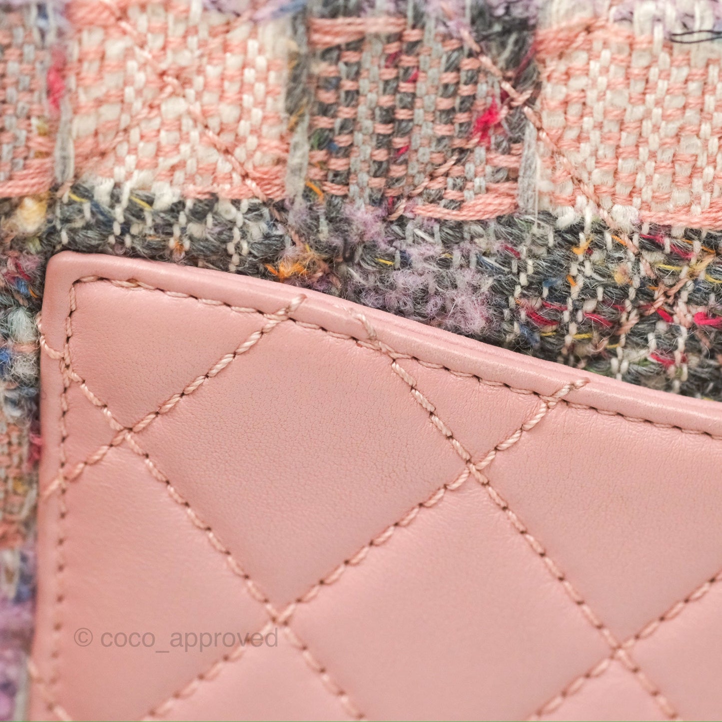 Chanel Small CC Filigree Flap Pink Tweed