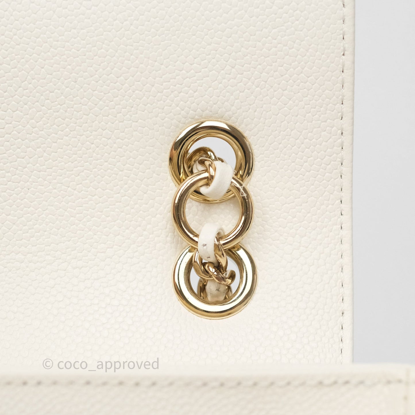 Chanel Quilted Business Affinity Backpack Ivory White Caviar Gold Hardware