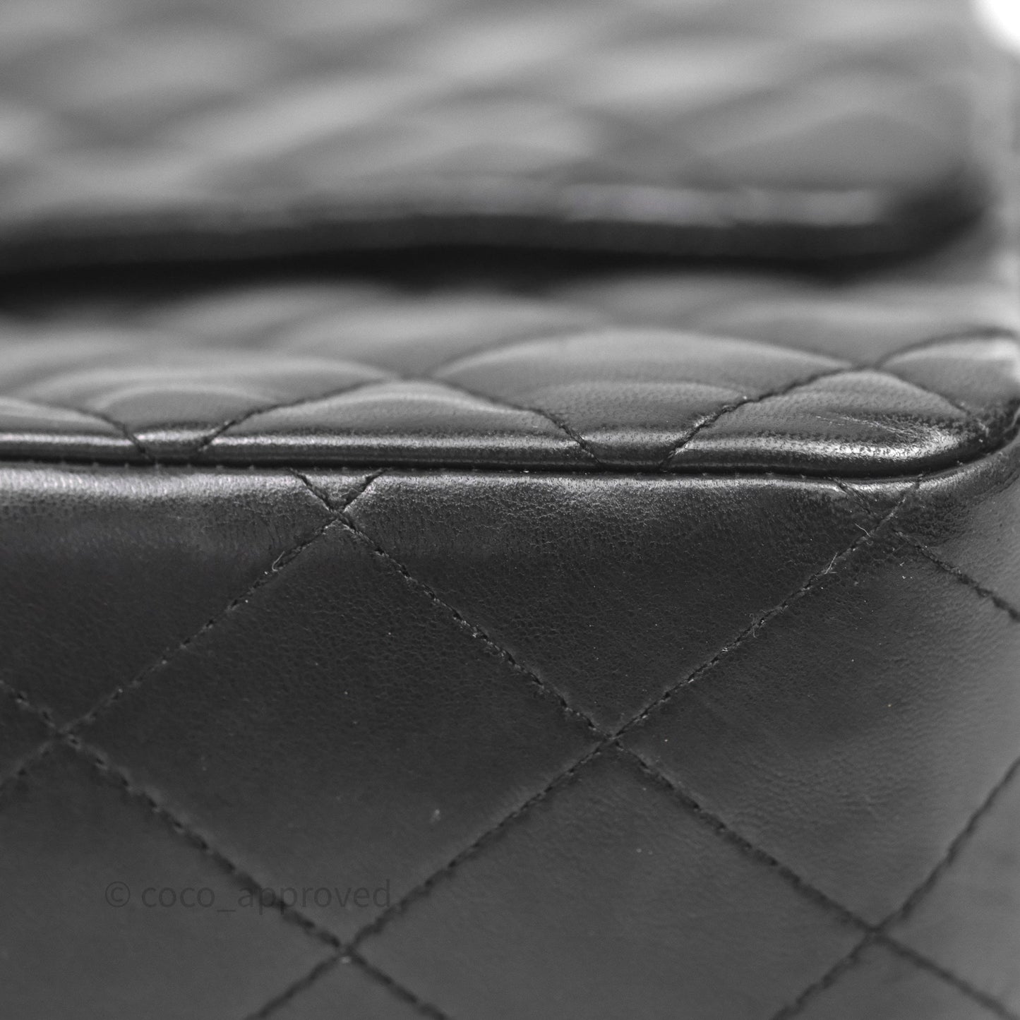 Chanel Jumbo Single Flap Black Lambskin Silver Hardware