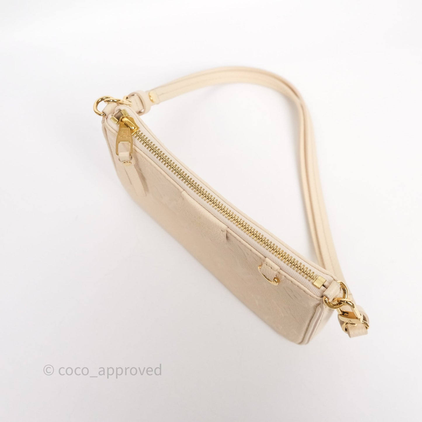 Louis Vuitton Easy Pouch On Strap Crème Monogram Empreinte Leather