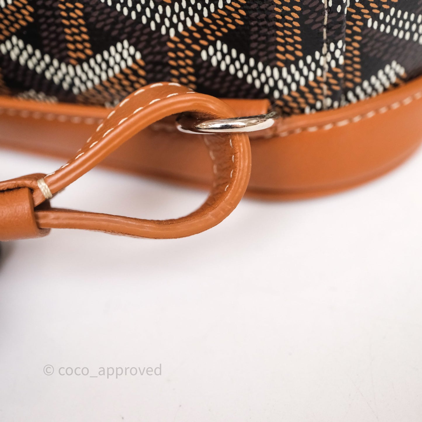 Goyard Mini Alpin Backpack Black/ Tan  Goyardine Calfskin