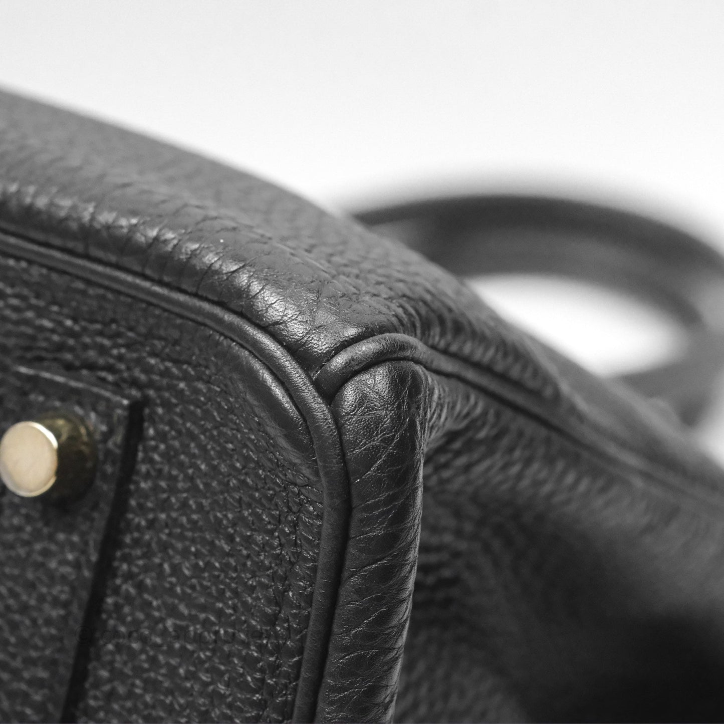 Hermès Birkin 35 Retourne Black Noir 89 Clemence Gold Hardware