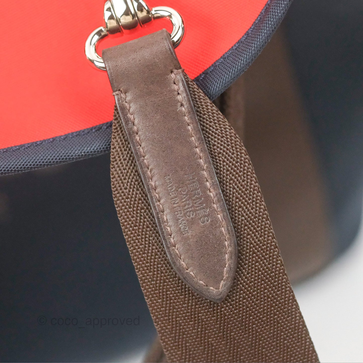 Hermes The Grooming Bag Bleu Navy / Feu