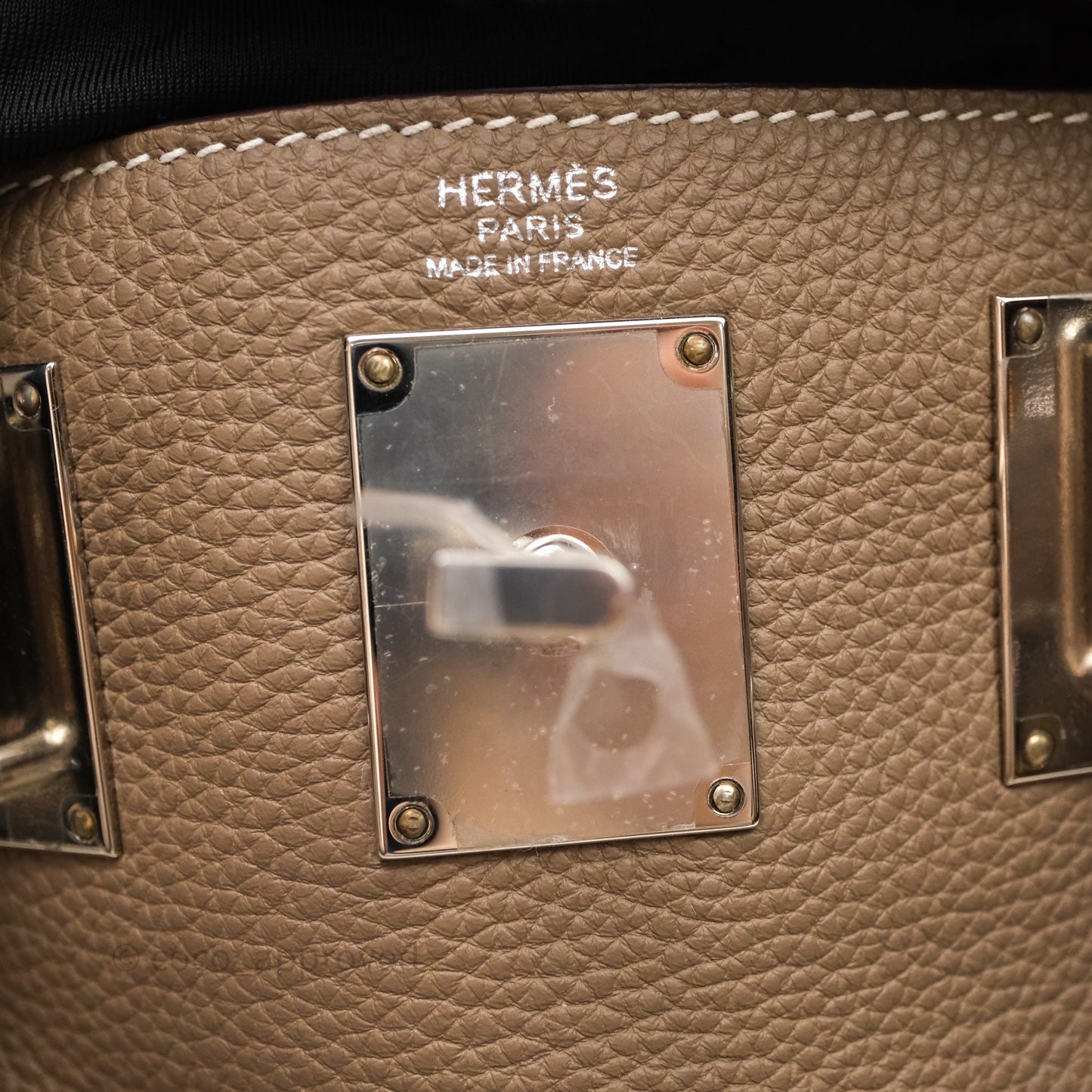 Hermès Hac a Dos PM Backpack Etoupe 18 Togo Palladium Hardware