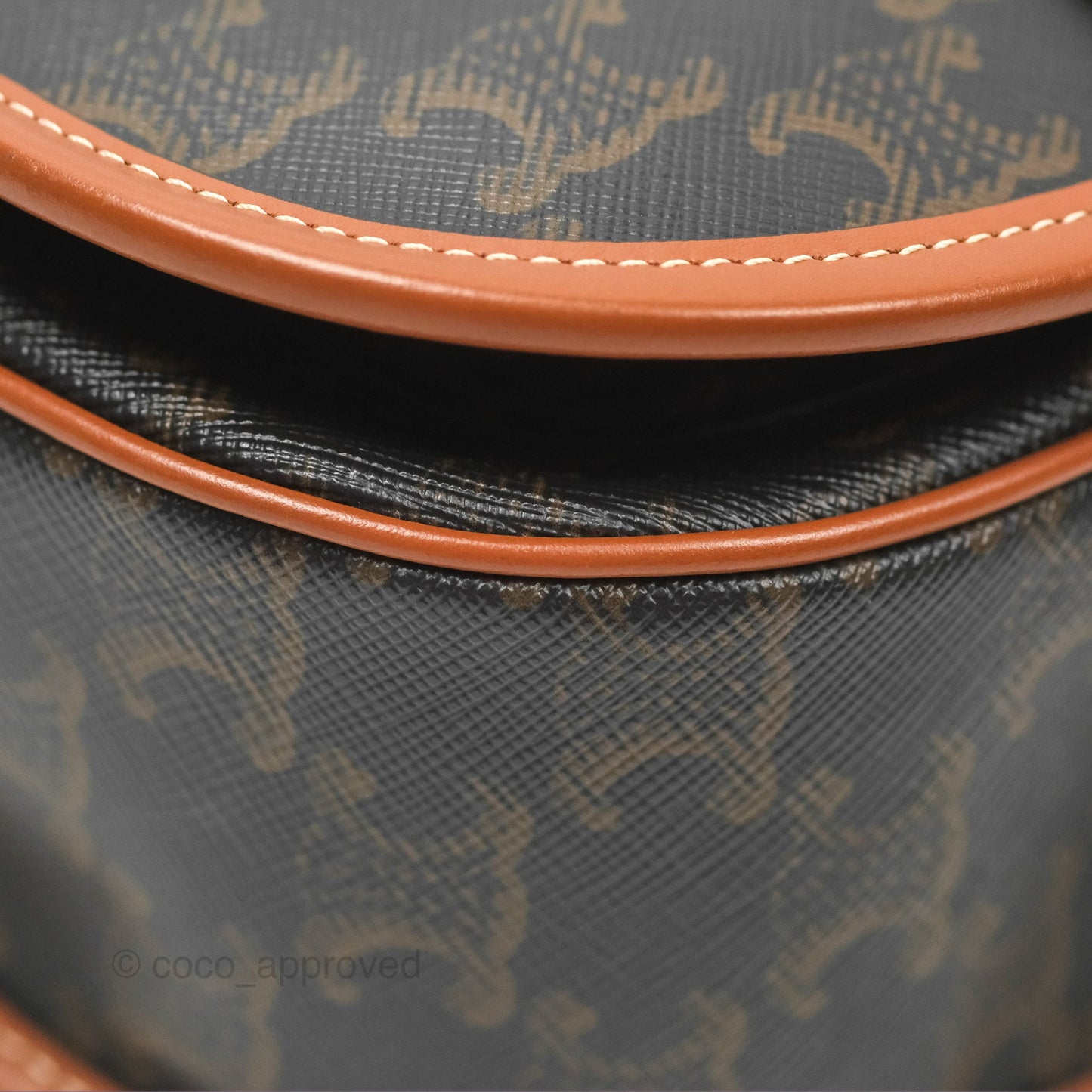 Celine Medium Folco Bag Triomphe Canvas Tan
