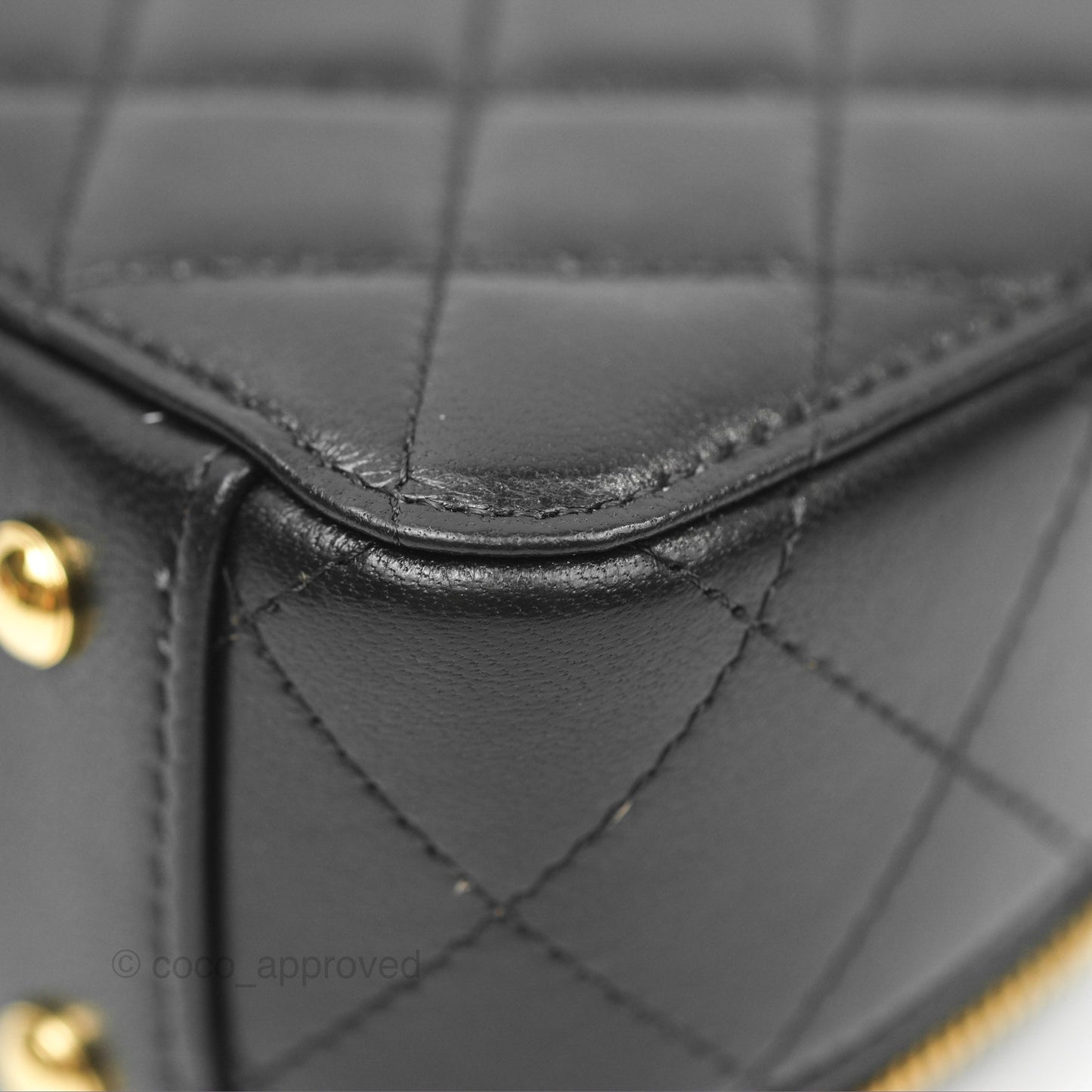 Chanel Small Clutch With Chain Black Lambskin Gold Hardware 23C