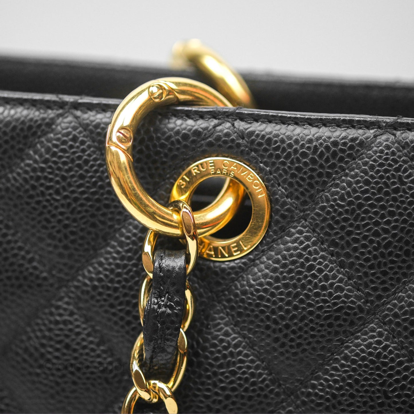 Chanel GST Black Caviar Gold Hardware
