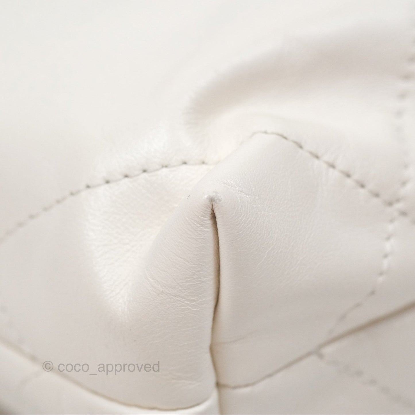 Chanel 22 Mini Bag White Crumpled Calfskin