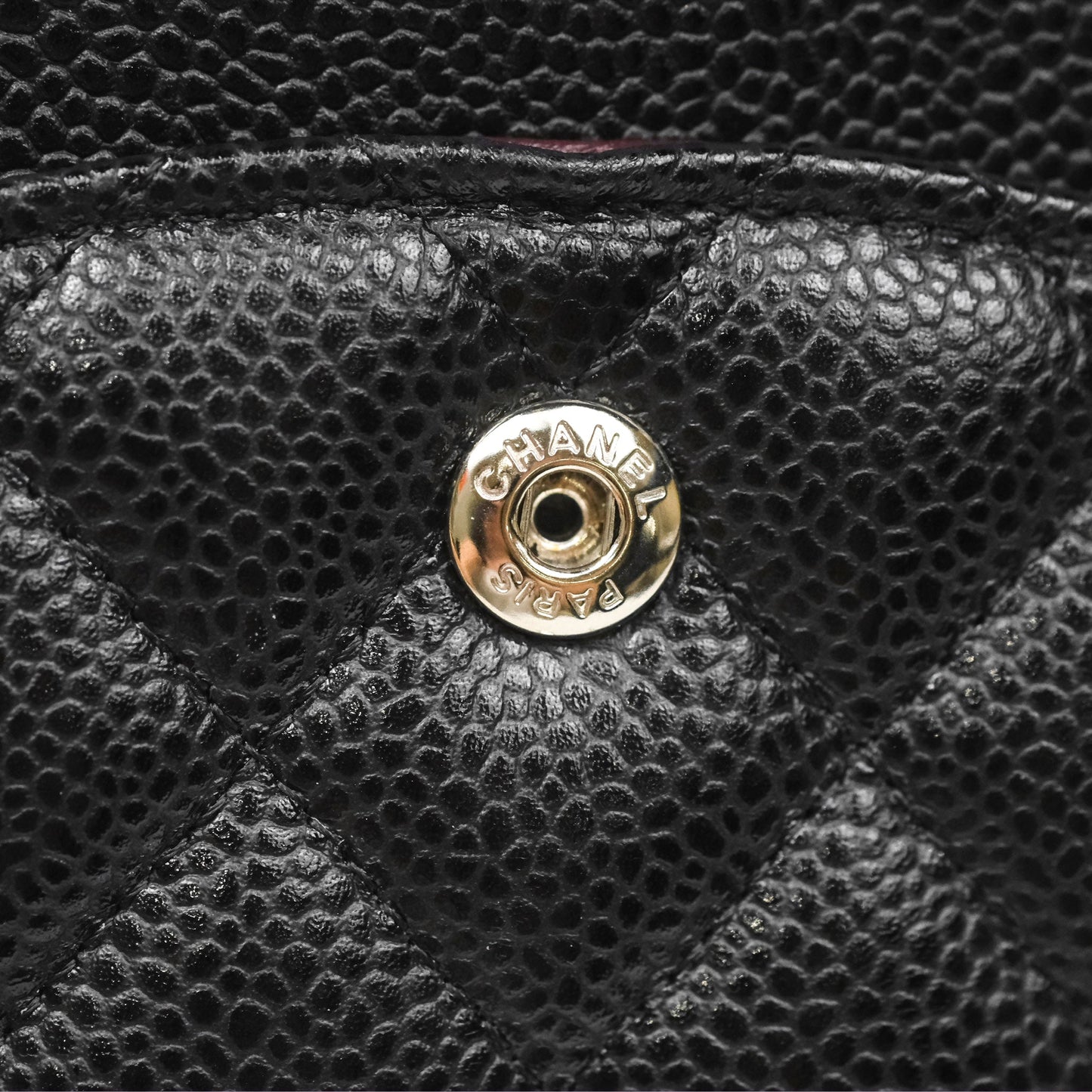 Chanel Classic M/L Medium Flap Quilted Black Caviar Silver Hardware