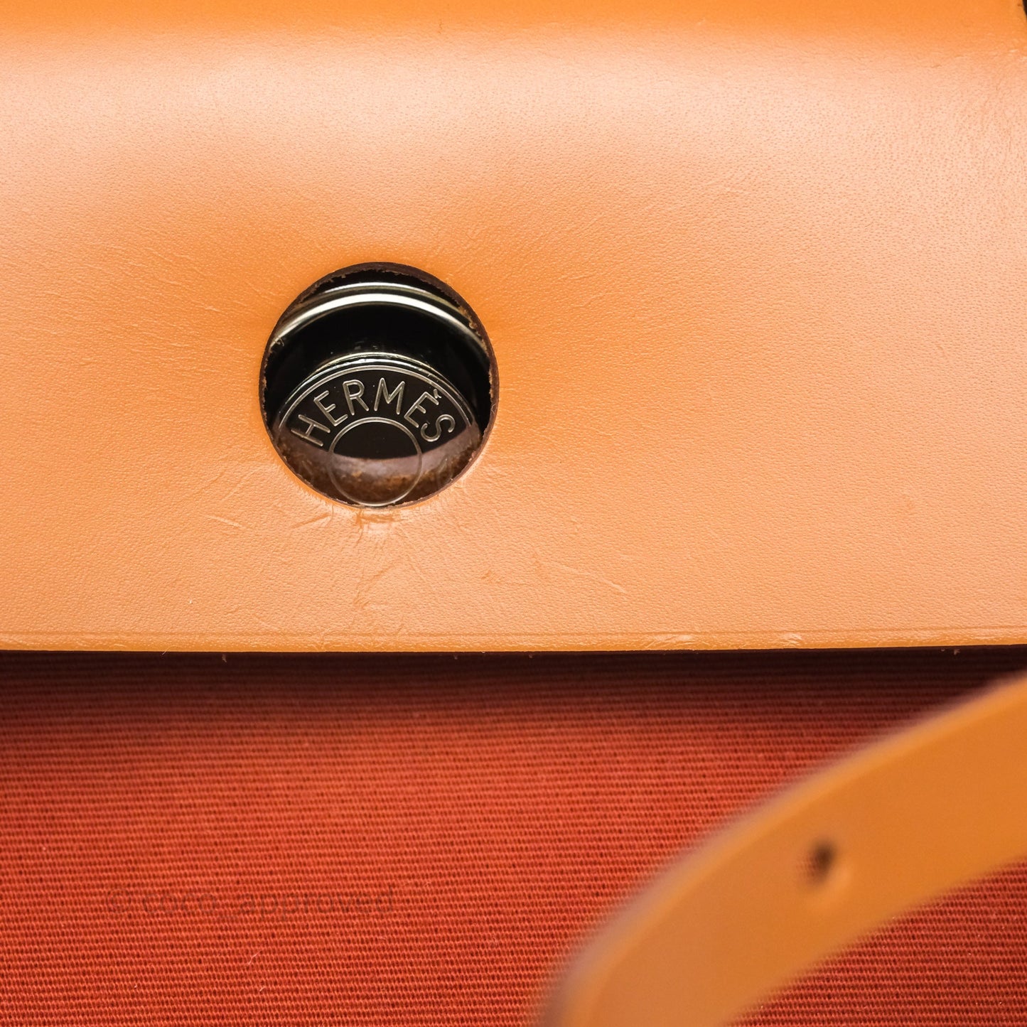 Hermès Herbag Zip 31 Cuivre Canvas Palladium Hardware