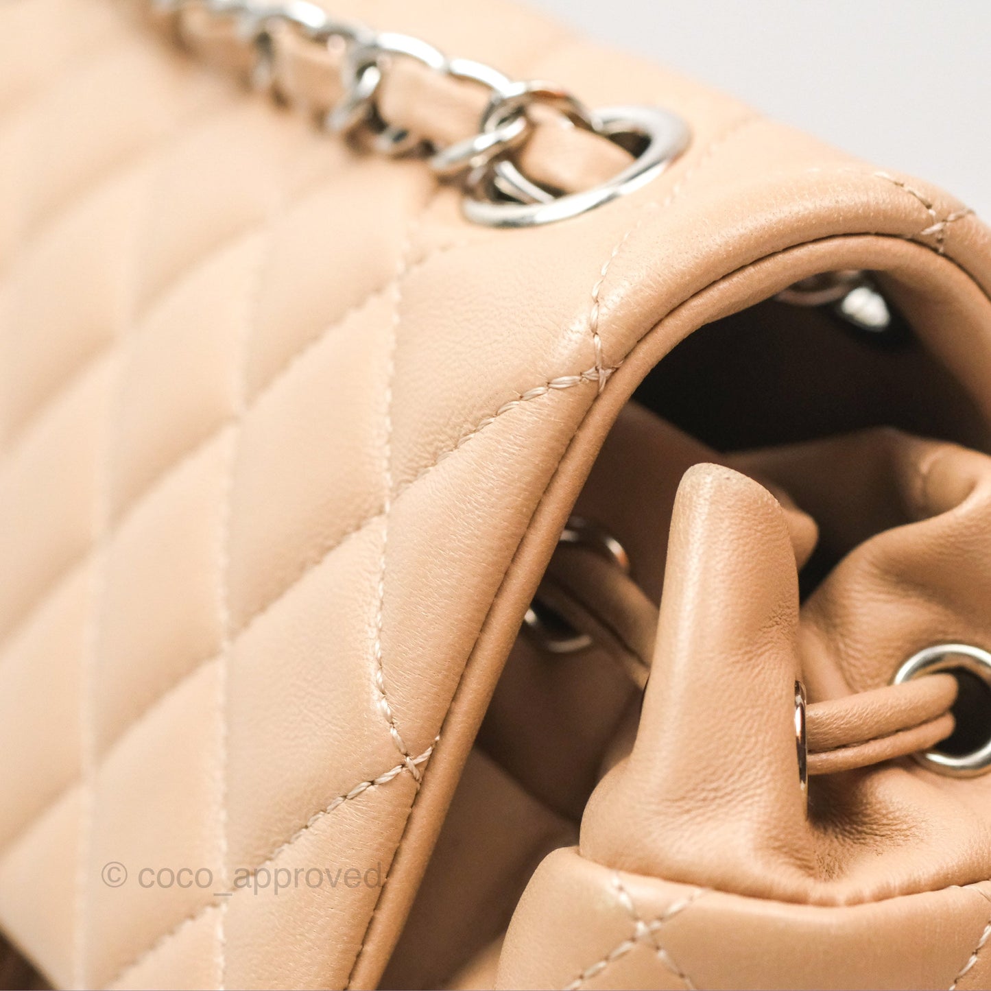 Chanel Quilted Small Urban Spirit Backpack Beige Lambskin Silver Hardware