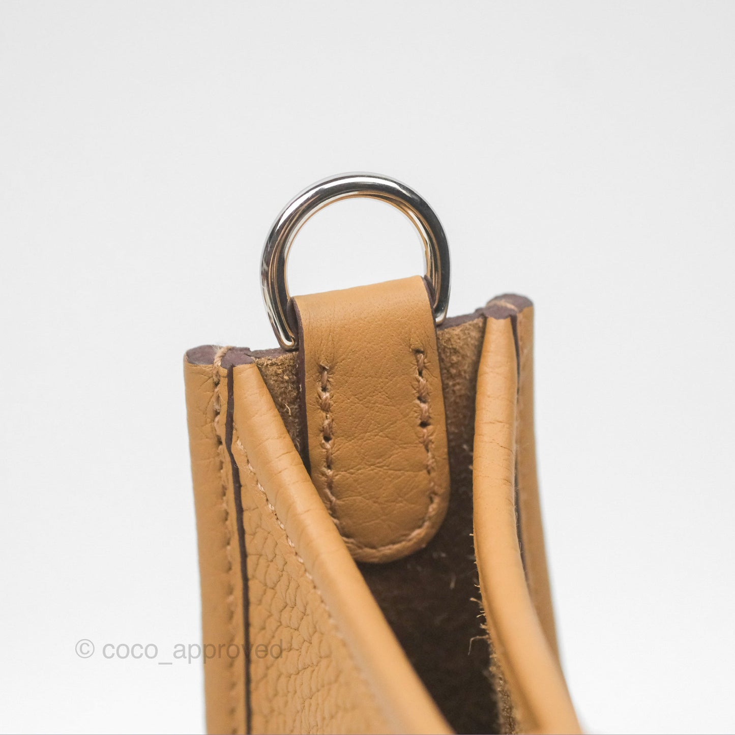 Hermès Mini Evelyne 16 Biscuit 48 Clemence Palladium Hardware