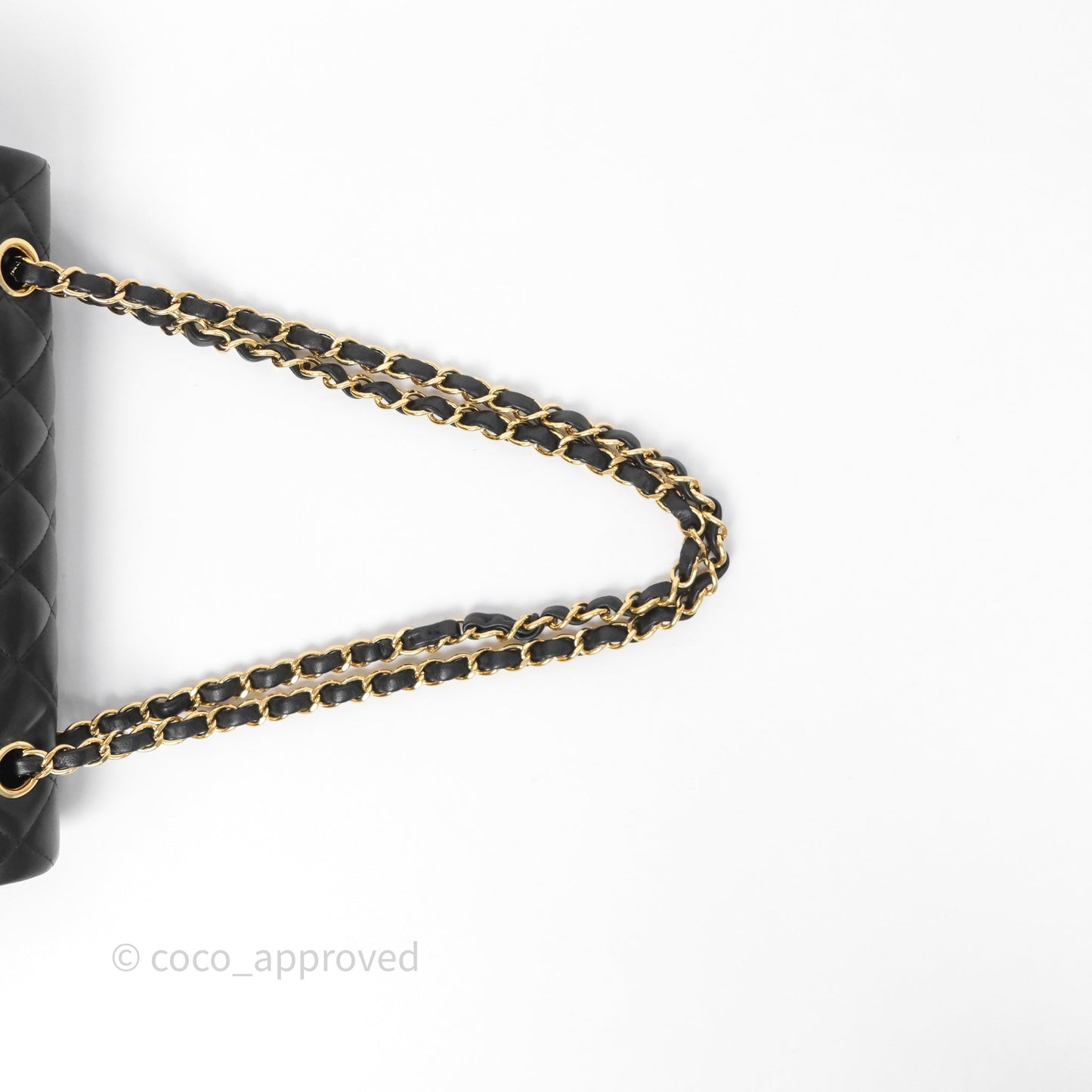 Chanel Classic M/L Medium Flap Quilted Black Lambskin Gold Hardware