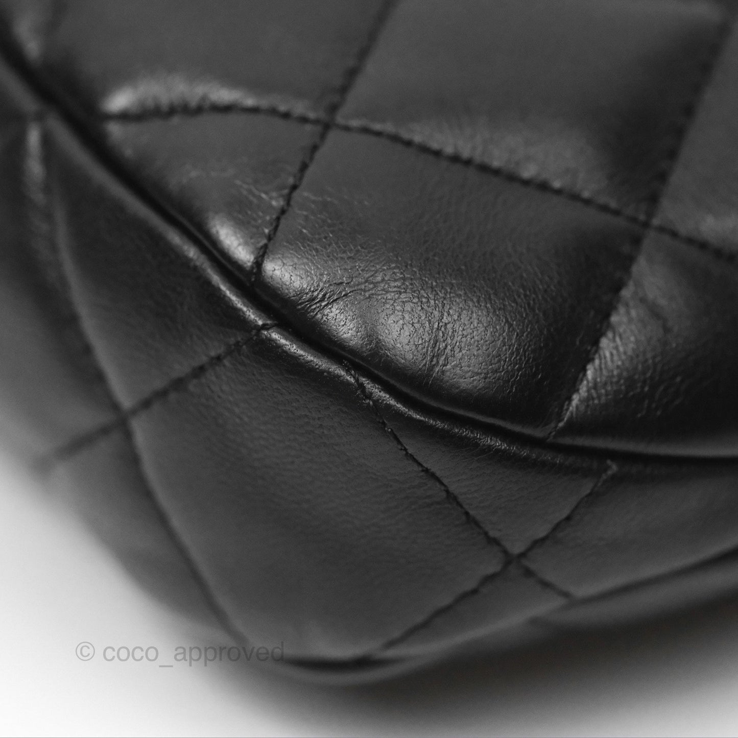 Chanel Small Hobo Bag CC Chain Black Calfskin Aged Gold Hardware 22K