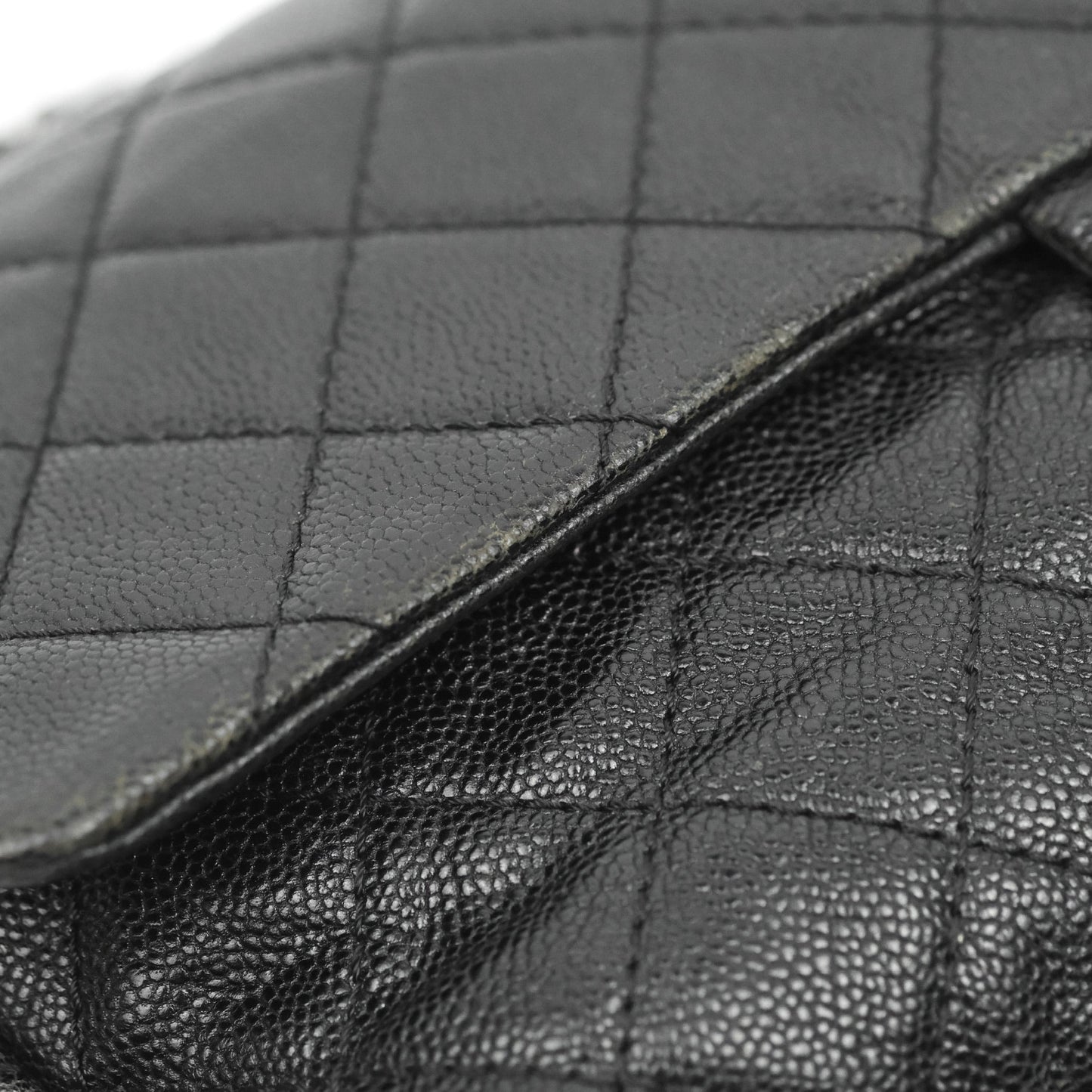 Chanel Jumbo Easy Flap Bag Black Caviar Ruthenium Hardware